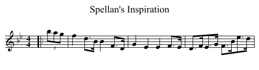 Spellan's Inspiration - staff notation