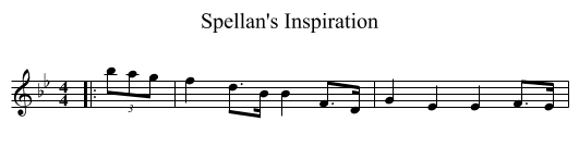 Spellan's Inspiration - staff notation