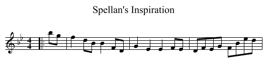 Spellan's Inspiration - staff notation