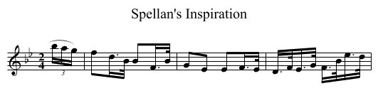 Spellan's Inspiration - staff notation