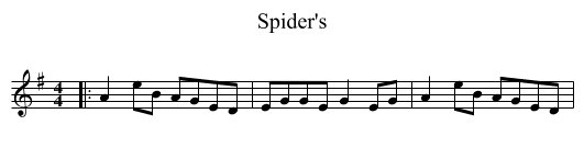 Spider's - staff notation
