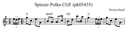 Spiezer Polka CGF (pk05435) - staff notation