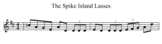 Spike Island Lasses, The  - staff notation