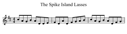 Spike Island Lasses, The  - staff notation