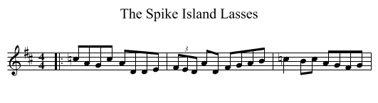 Spike Island Lasses, The  - staff notation