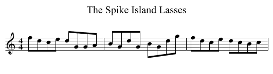 Spike Island Lasses, The  - staff notation