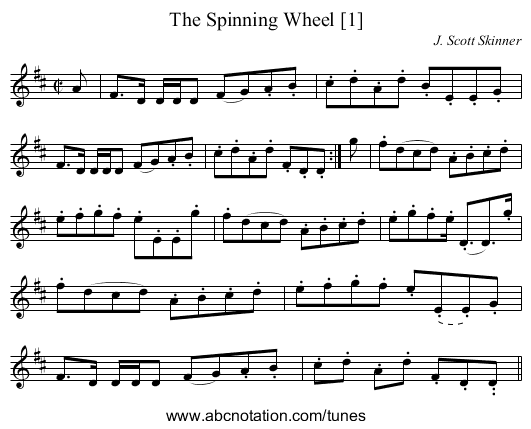 Spinning Wheel [1], The - staff notation