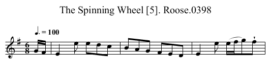 Spinning Wheel [5]. Roose.0398, The - staff notation