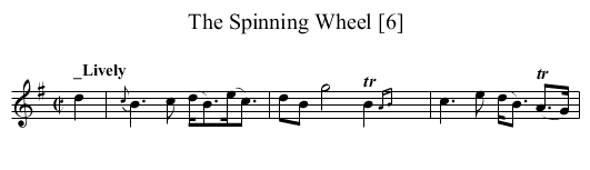 Spinning Wheel [6], The  - staff notation