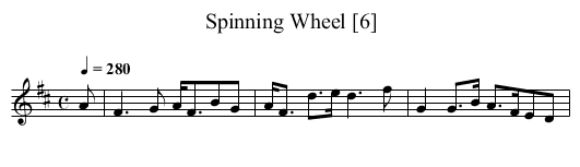 Spinning Wheel [6] - staff notation