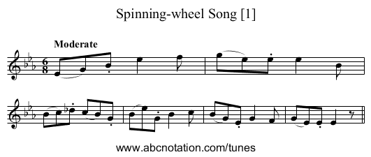 Spinning-wheel Song [1] - staff notation