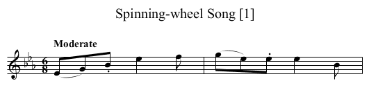 Spinning-wheel Song [1] - staff notation