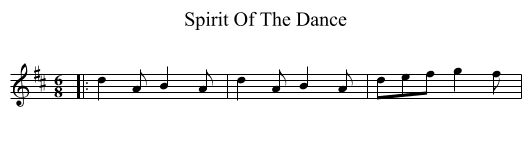 Spirit Of The Dance - staff notation