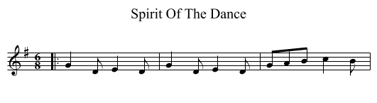 Spirit Of The Dance - staff notation