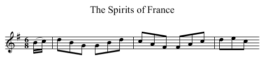 Spirits of France, The - staff notation