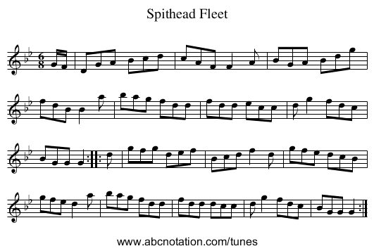 Spithead Fleet - staff notation