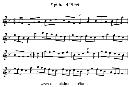 Spithead Fleet - staff notation