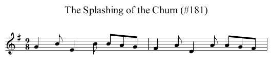 Splashing of the Churn (#181), The - staff notation