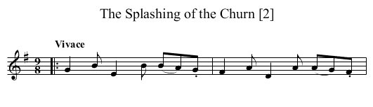 Splashing of the Churn [2], The - staff notation