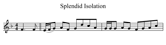 Splendid Isolation - staff notation