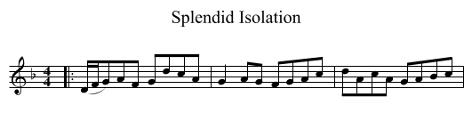 Splendid Isolation - staff notation