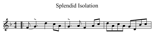 Splendid Isolation - staff notation