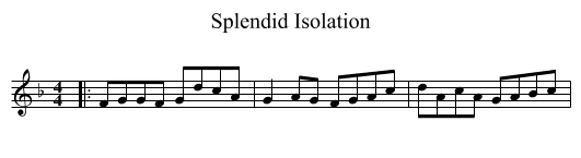 Splendid Isolation - staff notation