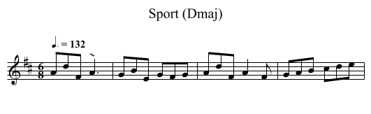 Sport (Dmaj) - staff notation