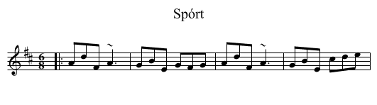 Spórt - staff notation