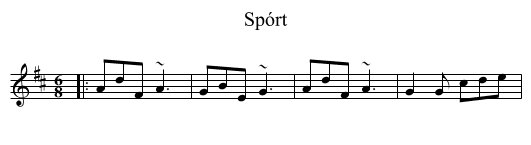 Spórt - staff notation