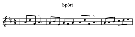 Spórt - staff notation