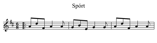Spórt - staff notation