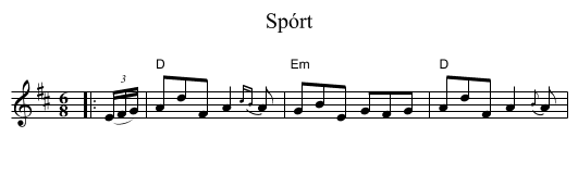 Spórt - staff notation