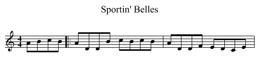 Sportin' Belles - staff notation
