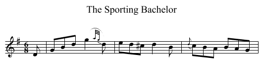 Sporting Bachelor, The  - staff notation