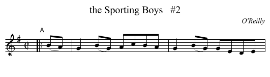 Sporting Boys   #2, the  - staff notation