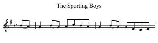 Sporting Boys, The  - staff notation