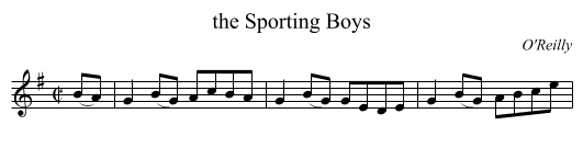 Sporting Boys, the  - staff notation