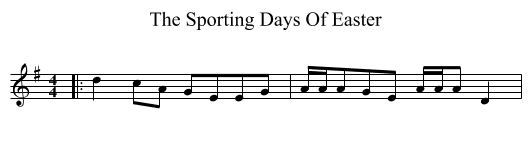 Sporting Days Of Easter, The  - staff notation
