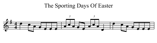 Sporting Days Of Easter, The  - staff notation