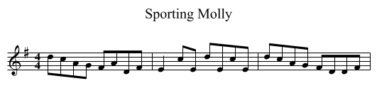 Sporting Molly - staff notation