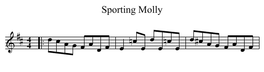 Sporting Molly - staff notation