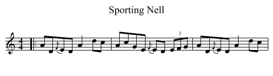 Sporting Nell - staff notation