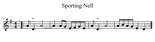 Sporting Nell - staff notation
