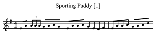 Sporting Paddy [1] - staff notation