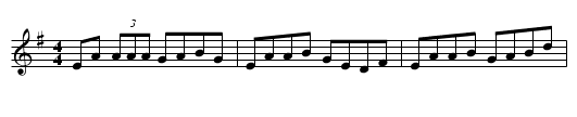 Sporting Paddy - staff notation