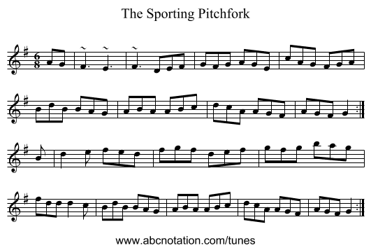 Sporting Pitchfork, The - staff notation