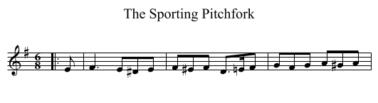 Sporting Pitchfork, The  - staff notation