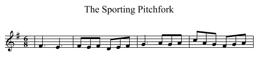 Sporting Pitchfork, The  - staff notation