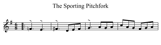 Sporting Pitchfork, The  - staff notation